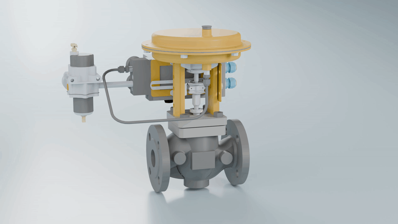 GIF zeigt den CAD-Verarbeitungsprozess eines technischen Bauteils von schlechter STL-Topologie über Topologie-Cleanup bis zur Materialzuweisung.